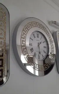 ساعت دیواری سه تیکه اینه ای طرح ورساچ