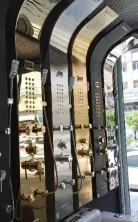 شیر حمام دوش دار کروم و طلایی