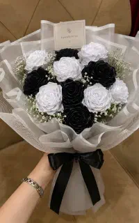 دسته‌گل‌های روبانی دست‌ساز