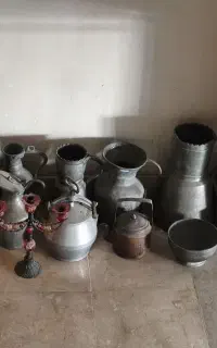 لوازم و ظروف عتیقه قدیمی مسی و برنجی