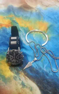 ست ساعت گردنبند و بنگل نقره ای