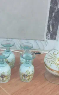 پارچ آب و لیوان با نقش شاه عباس صفوی