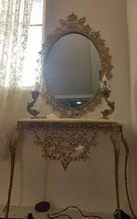 آینه شمعدان برنز کامل برنز