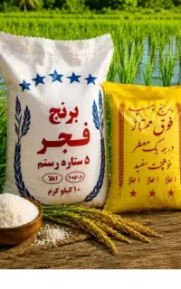 برنج چمپا فوق ممتاز و فجر کیسه ۱۰کیلویی