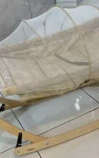 گهواره وننو سنتی چوبی قابل حمل همراه پایه بند