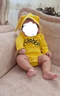 بلوز زیر دکمه خرگوشی سایز ۶ ماه تا ۱۸ ماه