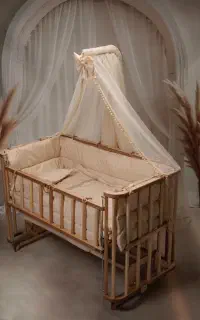 گهواره چوبی مدل فرشته ضد کولیک و رفلکس