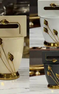 فروش ویژه سطل زباله و جا دستمال کاغذی طرح لیلیوم