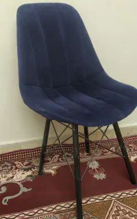 صندلی پایه فلزی روکش مخمل