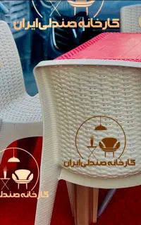 میز و صندلی پلاستیکی طرح پایه فلزی ناصر  غذاخوری