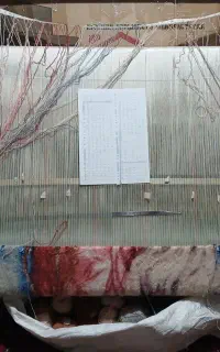تابلو فرش نیمه بافته