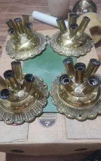 4عدد چراغ سقفی برنجی 5 لامپی