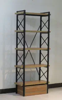 کتابخونه چوبی فلزی
