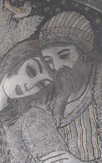 سینی مسی قلم زنی