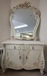 آینه کنسول تمام چوب