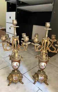 شمعدانی برنزی دنسی لیلی و مجنون بسیار سنگین