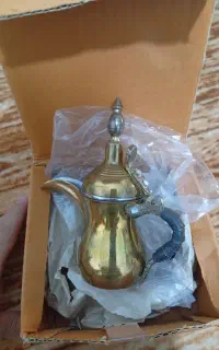 دله قهوه ساز  مهر خورده سوری اصلی دسته چرم