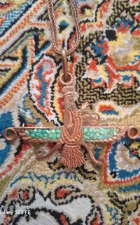 گردنبند فیروزه کوبی مسی فروهر