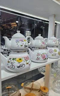 ست کتری قوری لعابی