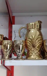 پارچ لیوان طلایی