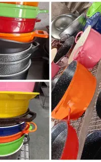بازسازی قابلمه چدن وتفلون و روحی،سماور