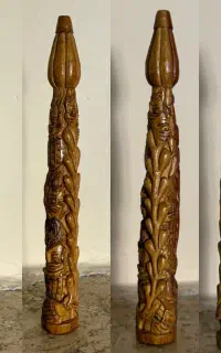 چوب سیگار کنده کاری طرح چهره