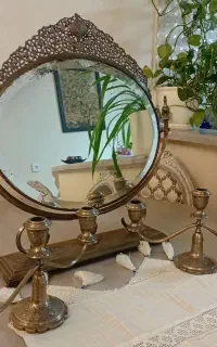 اینه شمعدان نقره