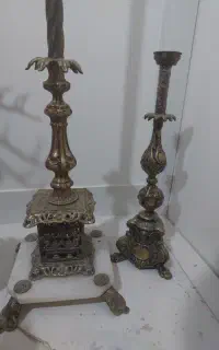 دو تا پایه اباژور برنزی قدیمی