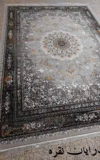 فرش ماشینی دوهزار شانه طرح لچک و ترنج