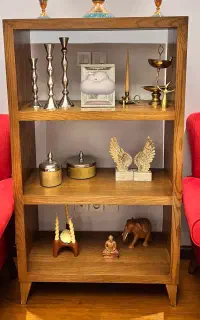 کتابخانه یا ویترین مینیمال چوبی