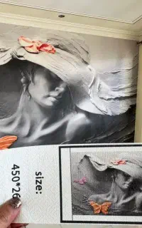 نصب انواع کاغذ دیواری و نصاب پوستر سه بعدی