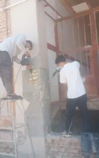 پیکورکاری شیارزنی تخریب خونه کندن جای برق آب گاز