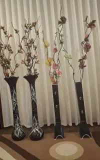 چهارتا گل و گلدان با هم