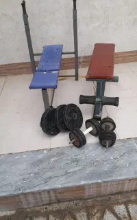 دمبل و میز پرس