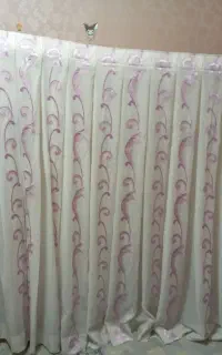 پرده حریر گل دار ۳ در ۱/۷۰ در حدنو