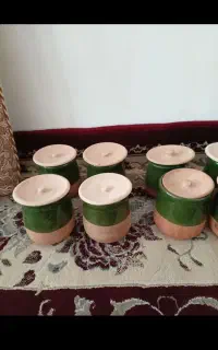 ظرف دیزی سنگی و سفالی و هاونگ بزرگ یک عدد