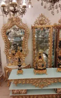 بوفه.اینه کنسول.ساعت ایستاده