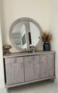 فروش  ست کامل ایینه و کنسول و میز تی وی