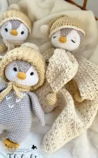 عروسک بافتنی پنگوئن