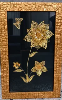 تابلو دکوراتیو گل وپروانه