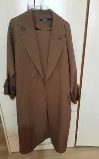 مانتو شلوار بلند جنس بزایاق تن پوش شیک