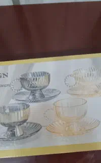 استکان وسینی.وشکلات خوری فلزی