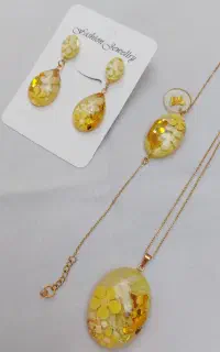ست گردنبند و دستبند و گوشواره استیل