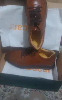 کفش چرم قهوهای