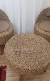 ست میزو صندلی حصیری