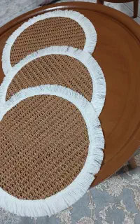 رانر حصیری ،رومیزی گرد،زیربشقابی