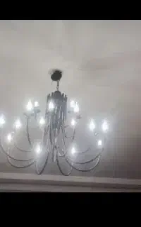 لوستر فلزی پانزده شاخه