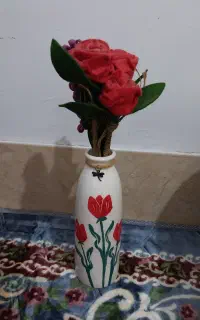 گلدان، گل دان، زیبا طرح گل سرخی(لاله)