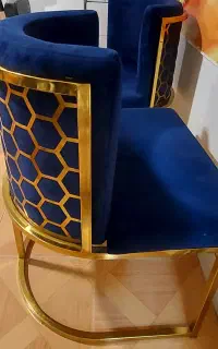 صندلی رویه مخمل زنبوری یک جفت