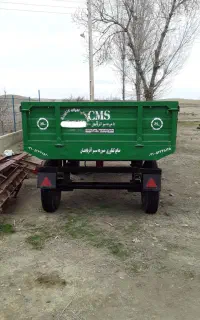 بارکش تریلر تراکتور مزرعه سبز صفر خشک خشک